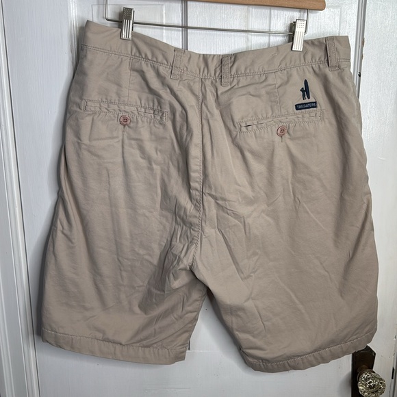Johnnie-O Tailgaters Khaki Fleece-lined Shorts w/ Bottle Opener hem M-183 Sz 38 - Picture 8 of 12